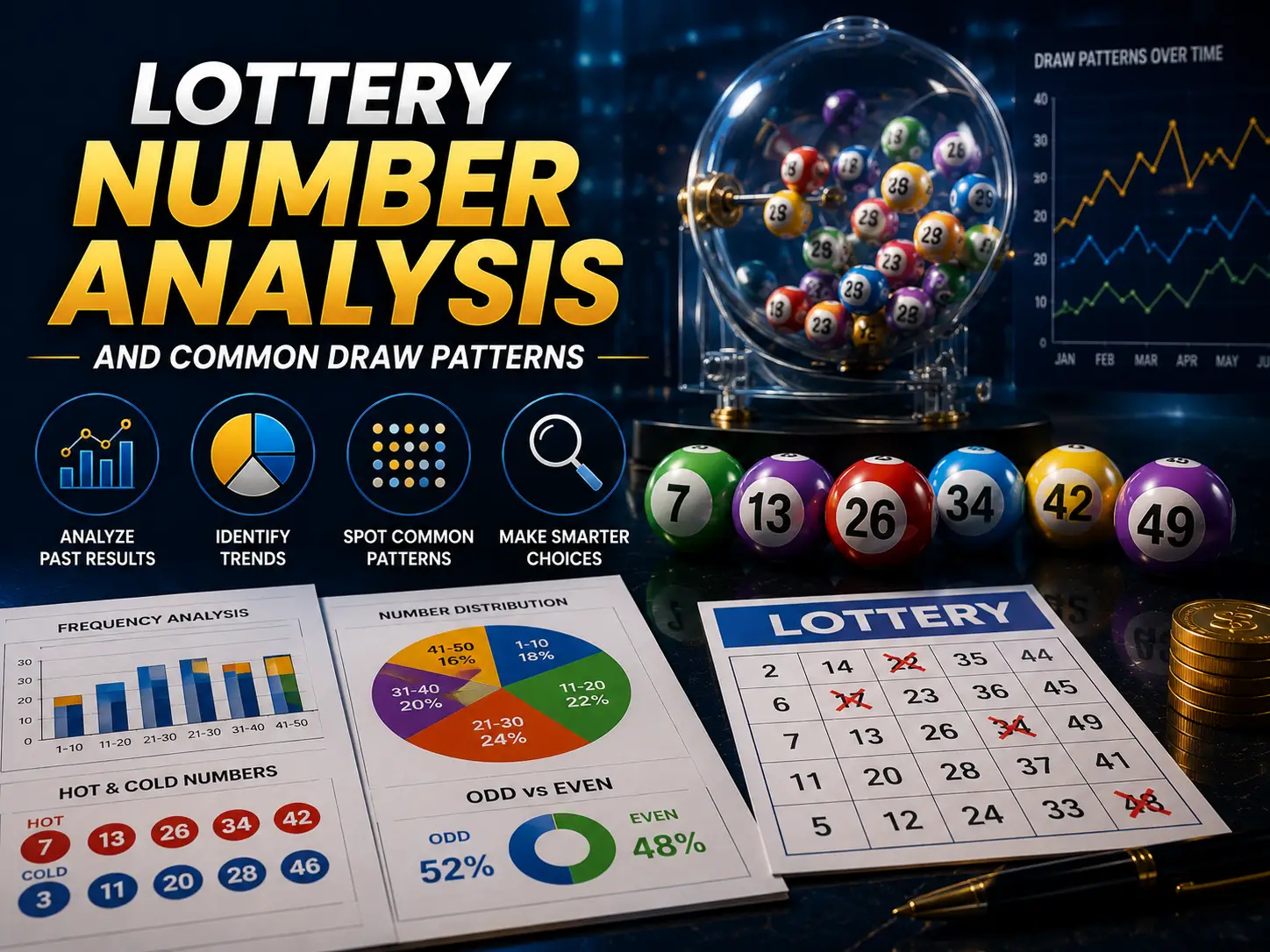 Lottery number analysis and common draw patterns