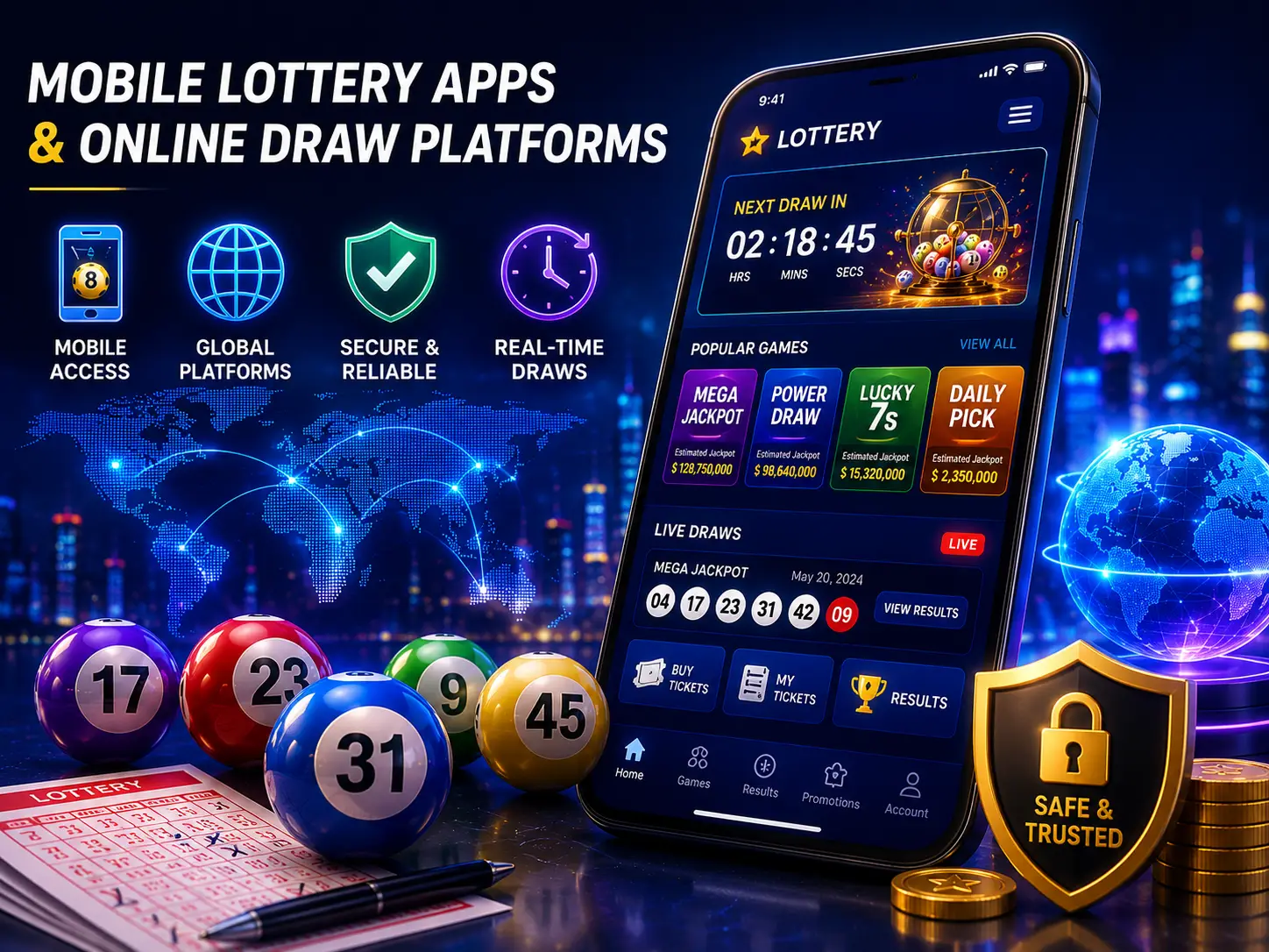Mobile lottery apps and online draw platforms